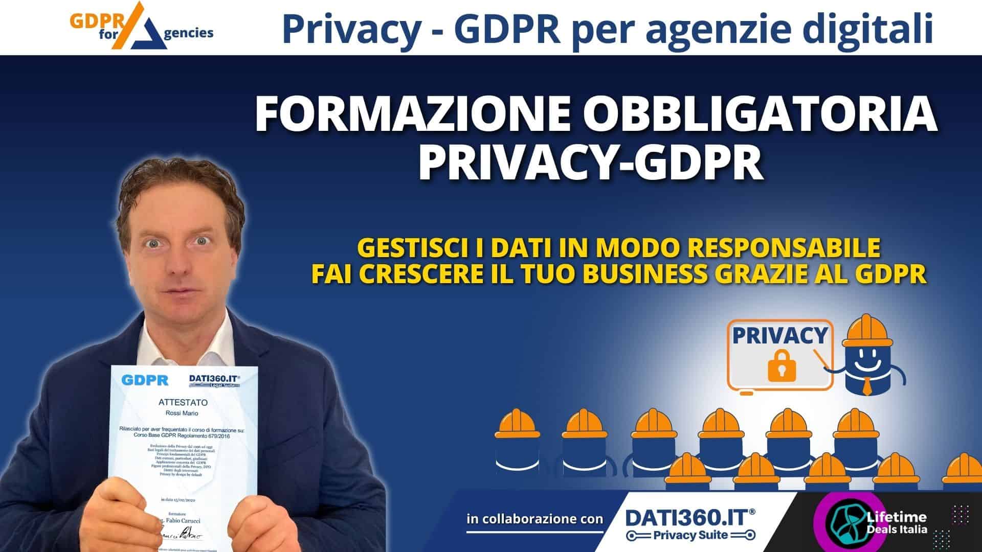 GDPR for agencies - Formazione obbligatoria Privacy - GDPR per la tua Agenzia